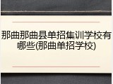 那曲那曲县单招集训学校有哪些(那曲单招学校)