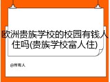 欧洲贵族学校的校园有钱人住吗(贵族学校富人住)