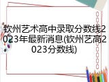 钦州艺术高中录取分数线2023年最新消息(钦州艺高2023分数线)