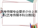 艺考传媒专业要多少分上本科(艺考传媒本科分数线)