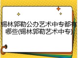 锡林郭勒公办艺术中专都有哪些(锡林郭勒艺术中专)