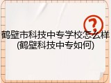鹤壁市科技中专学校怎么样(鹤壁科技中专如何)