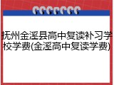抚州金溪县高中复读补习学校学费(金溪高中复读学费)