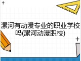 漯河有动漫专业的职业学校吗(漯河动漫职校)