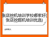 张店挖机培训学校哪家好(张店挖掘机培训优选)