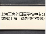 上海工商外国语学校中专分数线(上海工商外校中专线)