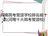 河南高考复读学校排名前十名(河南十大高考复读校)