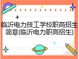 临沂电力技工学校职高招生简章(临沂电力职高招生)
