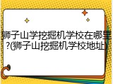 狮子山学挖掘机学校在哪里?(狮子山挖掘机学校地址)