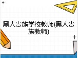 黑人贵族学校教师(黑人贵族教师)