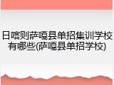 日喀则萨嘎县单招集训学校有哪些(萨嘎县单招学校)