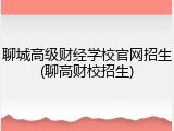 聊城高级财经学校官网招生(聊高财校招生)
