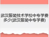武汉服装技术学校中专学费多少(武汉服装中专学费)