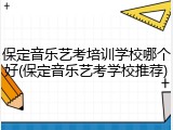 保定音乐艺考培训学校哪个好(保定音乐艺考学校推荐)