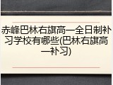 赤峰巴林右旗高一全日制补习学校有哪些(巴林右旗高一补习)