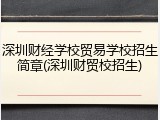 深圳财经学校贸易学校招生简章(深圳财贸校招生)