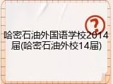 哈密石油外国语学校2014届(哈密石油外校14届)