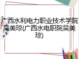 广西水利电力职业技术学院吴美琼(广西水电职院吴美琼)