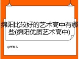 绵阳比较好的艺术高中有哪些(绵阳优质艺术高中)
