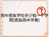 高中贵族学校多少钱一个学期(贵族高中学费)