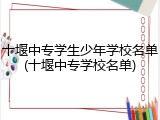 十堰中专学生少年学校名单(十堰中专学校名单)