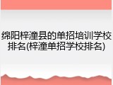 绵阳梓潼县的单招培训学校排名(梓潼单招学校排名)