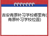 吉安青原补习学校哪里有(青原补习学校位置)