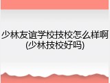 少林友谊学校技校怎么样啊(少林技校好吗)