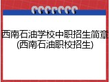 西南石油学校中职招生简章(西南石油职校招生)