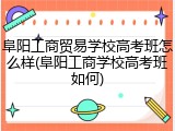 阜阳工商贸易学校高考班怎么样(阜阳工商学校高考班如何)