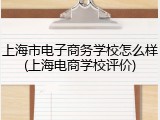 上海市电子商务学校怎么样(上海电商学校评价)