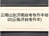 云南山东济南自考专升本培训(云鲁济自考升本)