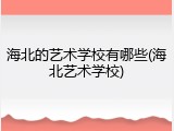 海北的艺术学校有哪些(海北艺术学校)
