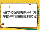 中职学校强制去电子厂怎么举报(举报职校强制实习)