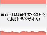 黄石下陆体育生文化课补习机构(下陆体考补习)