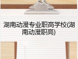湖南动漫专业职高学校(湖南动漫职高)