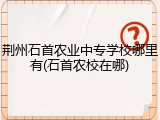 荆州石首农业中专学校哪里有(石首农校在哪)