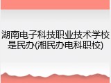 湖南电子科技职业技术学校是民办(湘民办电科职校)