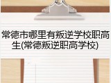 常德市哪里有叛逆学校职高生(常德叛逆职高学校)