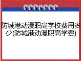 防城港动漫职高学校费用多少(防城港动漫职高学费)