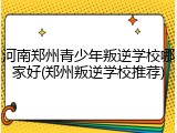 河南郑州青少年叛逆学校哪家好(郑州叛逆学校推荐)