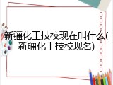 新疆化工技校现在叫什么(新疆化工技校现名)