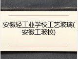 安徽轻工业学校工艺玻璃(安徽工玻校)