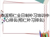 本溪桓仁全日制补习培训中心排名(桓仁补习排名)