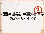 湘西泸溪县初中课外补习学校(泸溪初中补习)