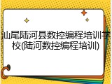 汕尾陆河县数控编程培训学校(陆河数控编程培训)