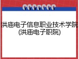 洪庙电子信息职业技术学院(洪庙电子职院)