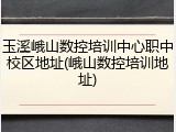 玉溪峨山数控培训中心职中校区地址(峨山数控培训地址)