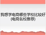 我想学电商哪些学校比较好(电商名校推荐)