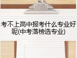 考不上高中报考什么专业好呢(中考落榜选专业)